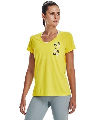 Under Armour Tech Solid Graphic Short Sleeve T-shirt - Yellow