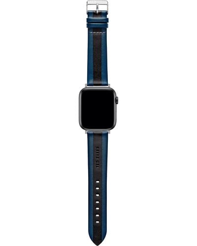 Ted Baker Double Leather Blue & Black Strap For Apple Watch®