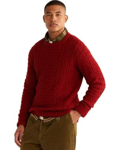 Pendleton Shetland Fisherman Sweater - Red