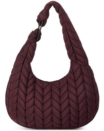 Vince Camuto Chlor Quilted Nylon Hobo Bag - Purple