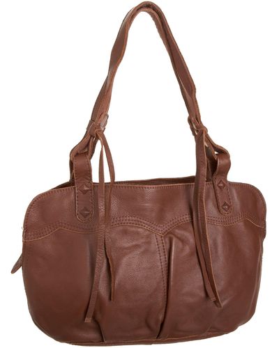 Lucky Brand Road Rebel Leather Shopper,bourbon,one Size - Brown