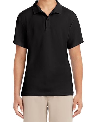 Izod Young Short Sleeve Performance Polo Shirt - Black