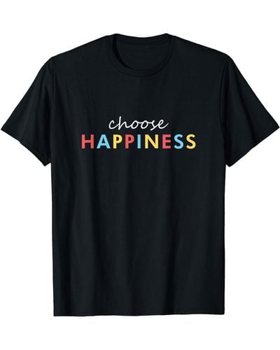 BOSS Vintage Retro Choose Happiness T-shirt - Black