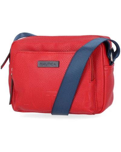 Nautica Out And About Adjustable Crossbody Bag Purse - Red