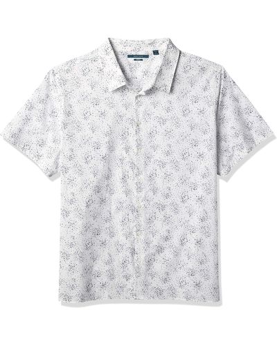 Perry Ellis Short Sleeve Cluster Oil Stripe B&t Shirt - Gray
