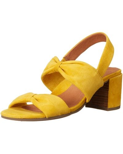 Kenneth Cole Gentle Souls By Kenneth Cole Charlene Two Knot Heeled Sandal - Yellow