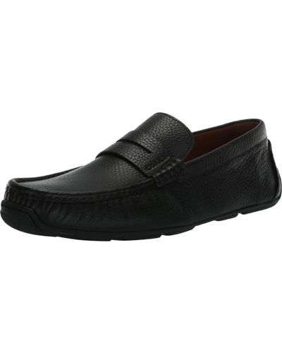 COACH Luca Leather Driver Loafer - Black