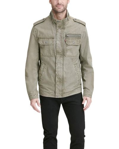 Levi's Washed Cotton Military Jacket - Grey