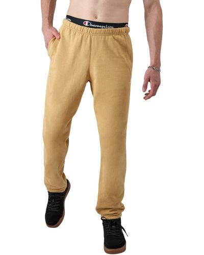 Champion , Reverse Weave Fleece Sweatpants, Soft Sweatpants, 30", Sandrock C Logo, X-small - Natural