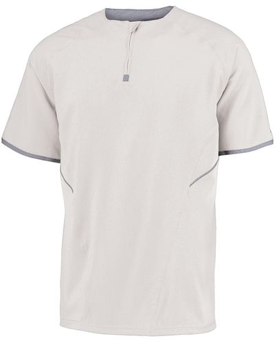 Russell Short Sleeve Pullover Cage Jacket : Stay Cool And Comfortable In This Water-resistant Athletic Shirt - White