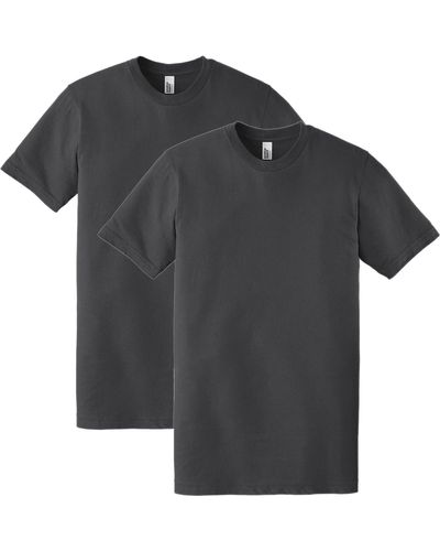 American Apparel Fine Jersey Crewneck Short Sleeve T-shirt - Gray