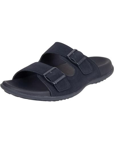 Kenneth Cole Reaction Mello Two Band Slide Comfort Sandals - Blue