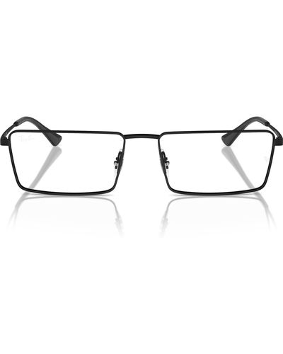 Ray-Ban Rx7239 Alain Rectangular Prescription Eyewear Frames - Black
