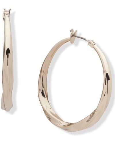 DKNY Elegant Hoop Earrings For - Beautiful Jewelry - Metallic