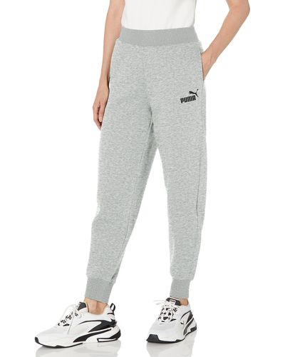 PUMA High Waisted Logo Sweatpants - Gray