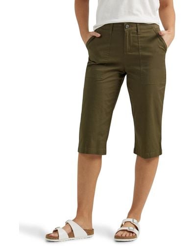 Lee Jeans Ultra Lux Comfort With Flex-to-go Utility Skimmer Capri Pant - Green