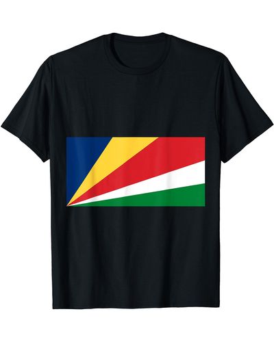 Seychelles Flag Of T-shirt - Black