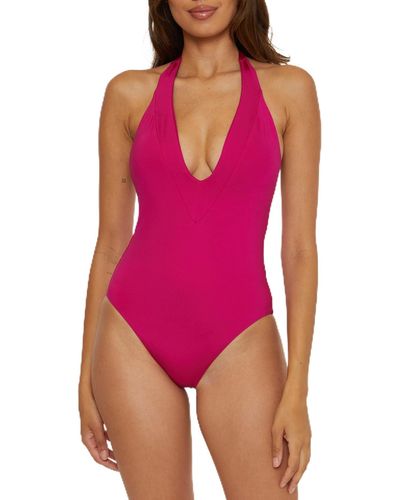Trina Turk S Monaco V-plunge Swimsuit - Pink