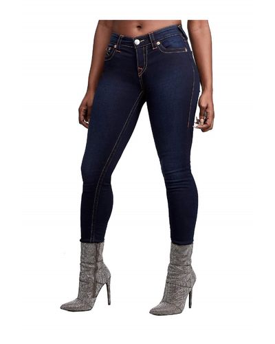 True Religion Halle Mid Rise Super Skinny Fit Jean Jeans - Blu