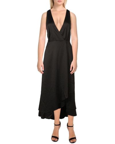 French Connection Maudie Drape Frill Sleeveless Dress - Black