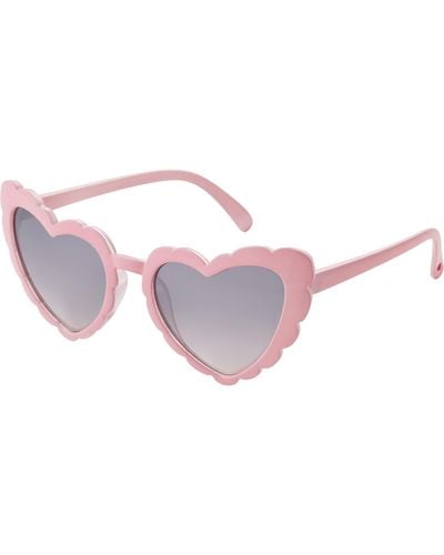 Betsey Johnson Queen Of Hearts Sunglasses Heartshape - Pink