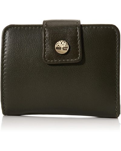 Timberland Womens Leather Rfid Small Indexer Wallet Billfold - Green