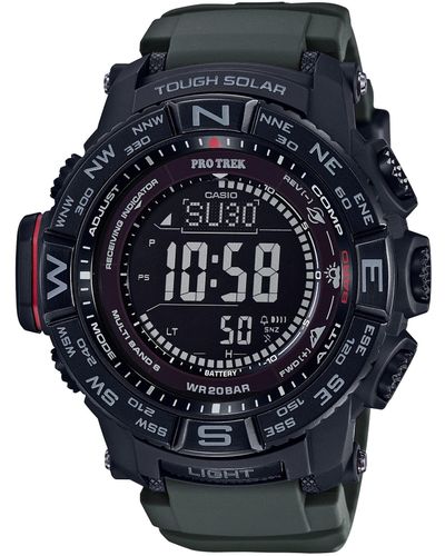 G-Shock Prw-3510y-8cr 'pro Trek' Tough Solar Powered And Stainless Steel Watch - Green
