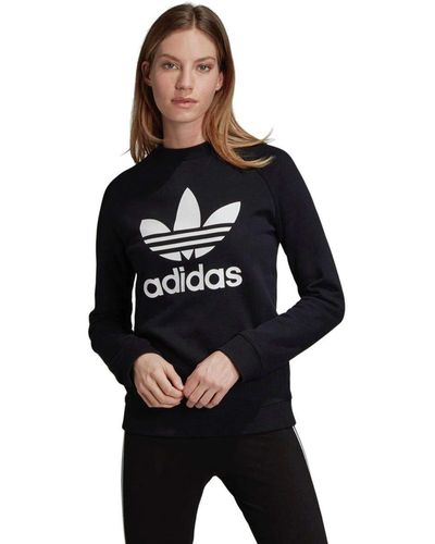 adidas Originals Trefoil Crewneck Sweatshirt - Black