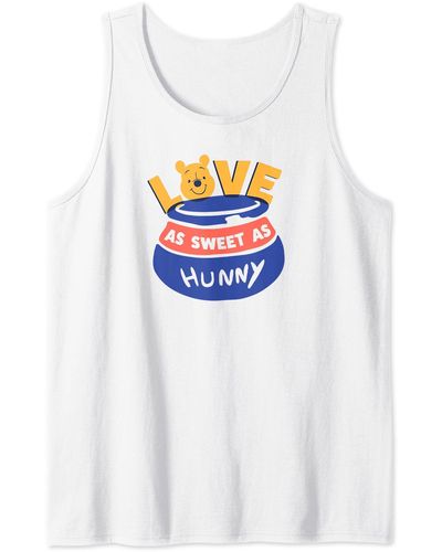 Amazon Essentials Winnie The Pooh Love As Sweet As Hunny Valentine's Day Tank Top - White