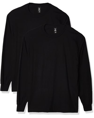 Hanes Long Sleeve Beefy-t Shirt - Black