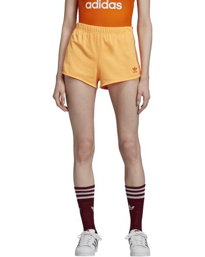 adidas Originals Womens 3-stripes Shorts - Yellow
