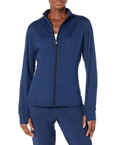 Amazon Essentials Brushed Tech Stretch Full-zip Jacket - Blue