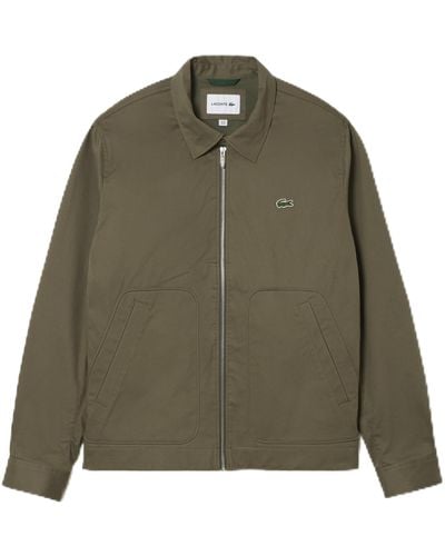 Lacoste Plain Short Jacket W/collar - Green