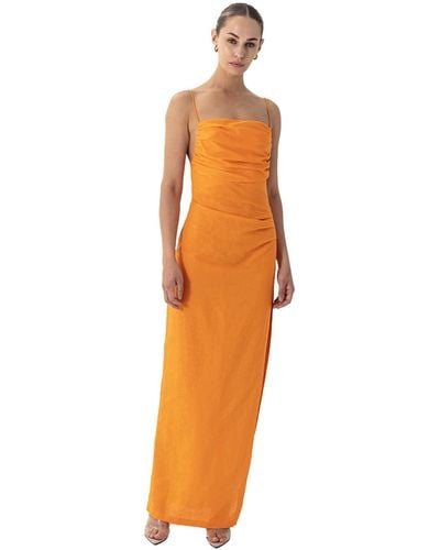 Ronny Kobo Clark Dress - Orange