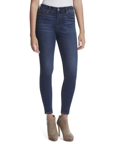 Jessica Simpson Plus Size Adored Curvy High Rise Ankle Skinny - Blue