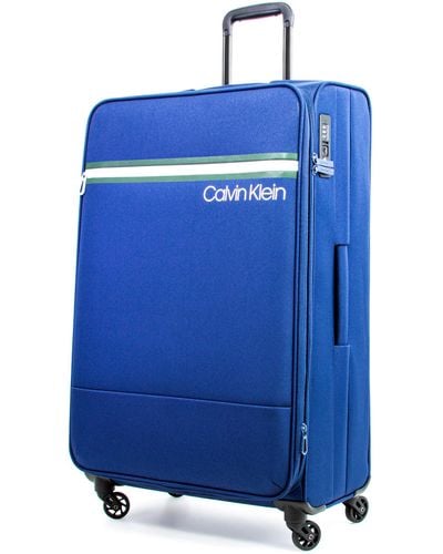 Calvin Klein 29" Softside Spinner Luggage With Tsa Lock, Dark Navy - Blue