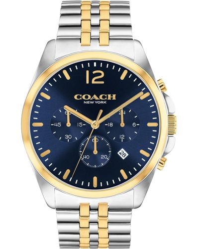 COACH Greyson Chronograph Watch | Elegance And Functionality Combined | Stylish Timepiece For Everyday Wear And Special Occasions - Blue