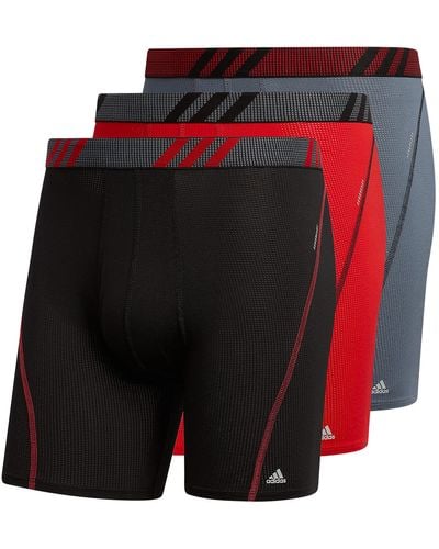 adidas Sport Performance Mesh Boxer Brief Underwear - Schwarz