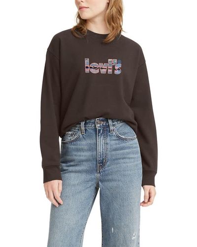 Levi's Graphic Standard Crewneck Sweatshirt, - Black