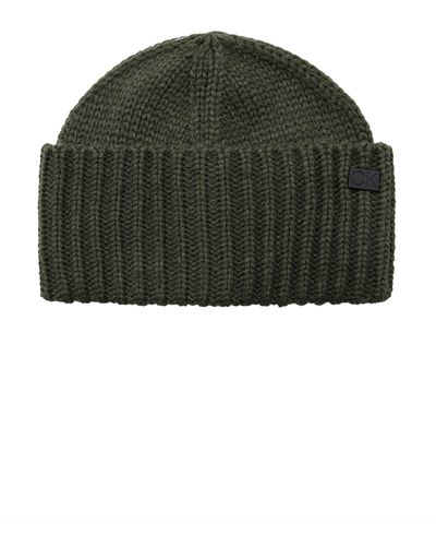 Calvin Klein Mütze mit schette Winter-Hut - Grün