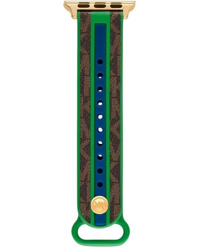 Michael Kors Blue, Brown, And Green Pvc And Rubber 38/40mm Apple Watch® Band