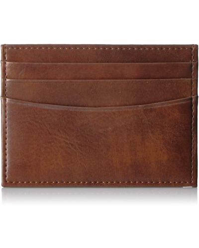 Amazon Essentials Slim Card Carrier Wallet - Brown