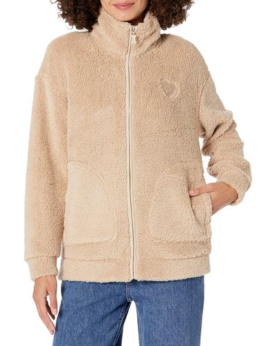 Skechers Womens Bobs For Dogs Snuggles Full Zip Jacket - Natural