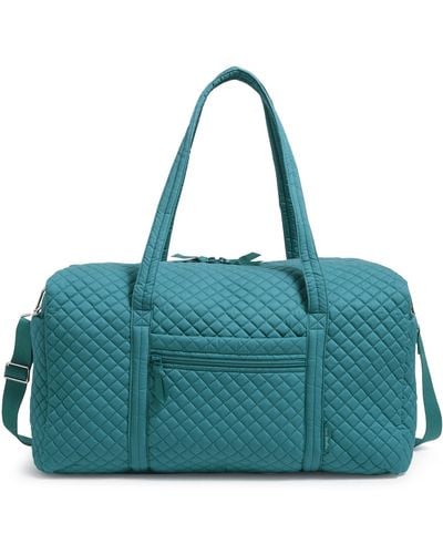 Vera Bradley Cotton Large Travel Duffel Bag - Blue