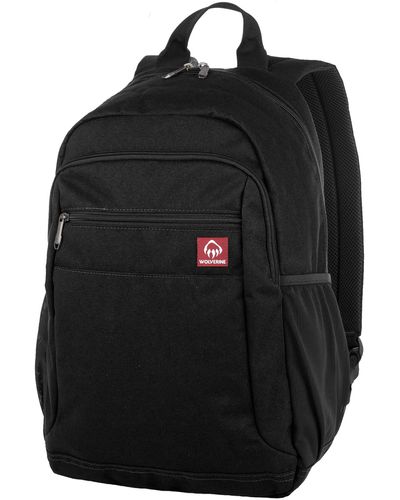 Wolverine 23l Backpack-large Capacity And 15" Laptop Sleeve - Black