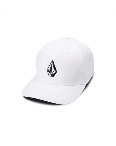 Volcom Mens Full Stone Flex Fit Baseball Caps - White