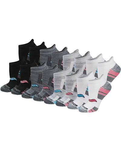 Saucony 8/16 Performance Heel Tab Athletic Socks - Black