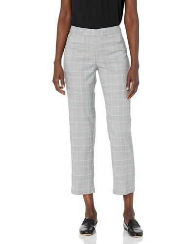 Nanette Lepore Ankle Skinny Fly Front Plaid T - Gray
