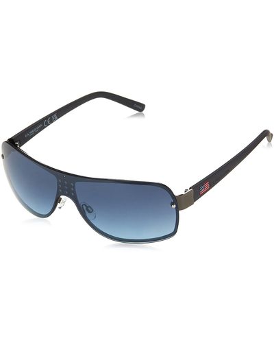 U.S. POLO ASSN. S Pa1086 Modern Metal Shield Sunglasses For And With Uv Protection Classic Gifts Him Her - Black