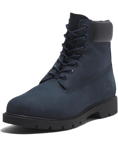 Timberland 6 Inch Basic Waterproof Boots With Padded Collar - Blue